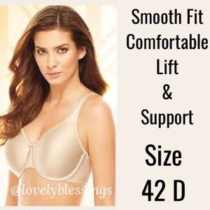 Smooth Support & Lift Underwire Lightly Padded T-shirt Bra Nude Beige Size 42D